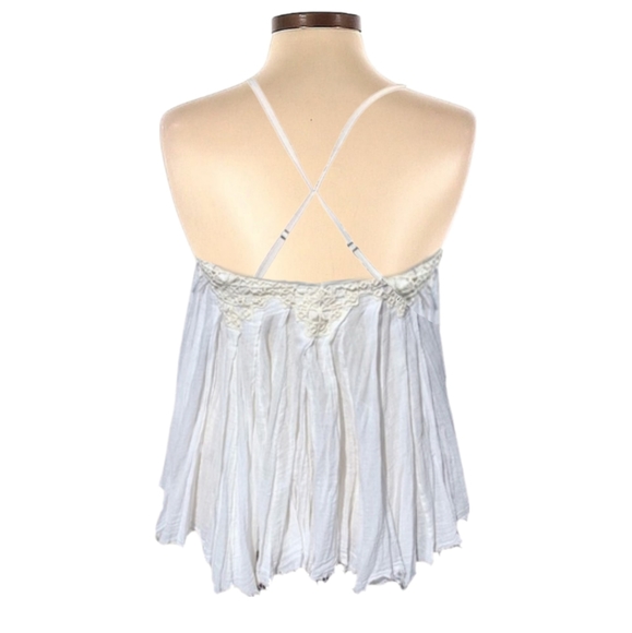 Free People Cream Gauze & Crochet Boho Top - Picture 5 of 5
